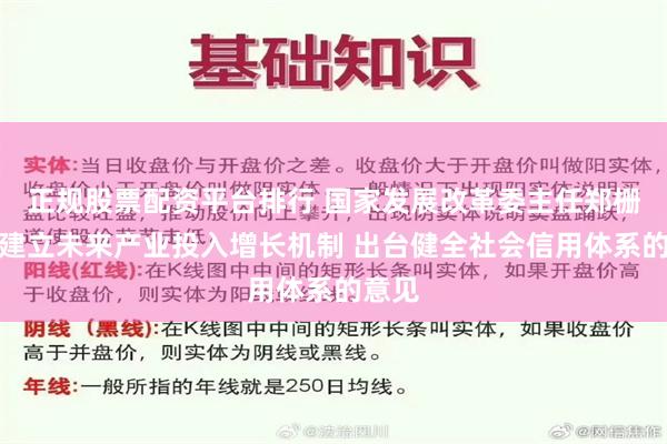 正规股票配资平台排行 国家发展改革委主任郑栅洁：建立未来产业投入增长机制 出台健全社会信用体系的意见