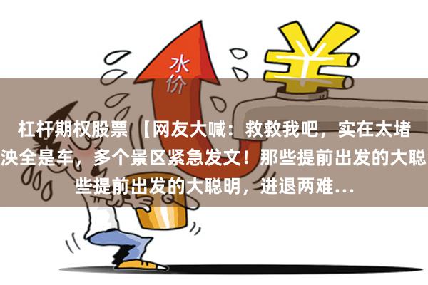 杠杆期权股票 【网友大喊：救救我吧，实在太堵了】高速上乌泱泱全是车，多个景区紧急发文！那些提前出发的大聪明，进退两难…